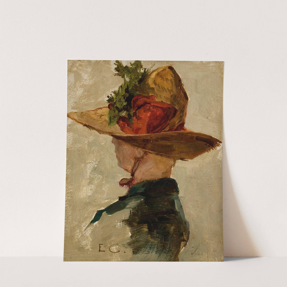 Woman with a Hat (1881) by Emil Carlsen
