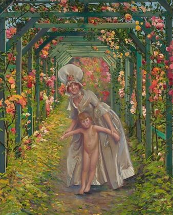 Woman with a nude boy – Summer