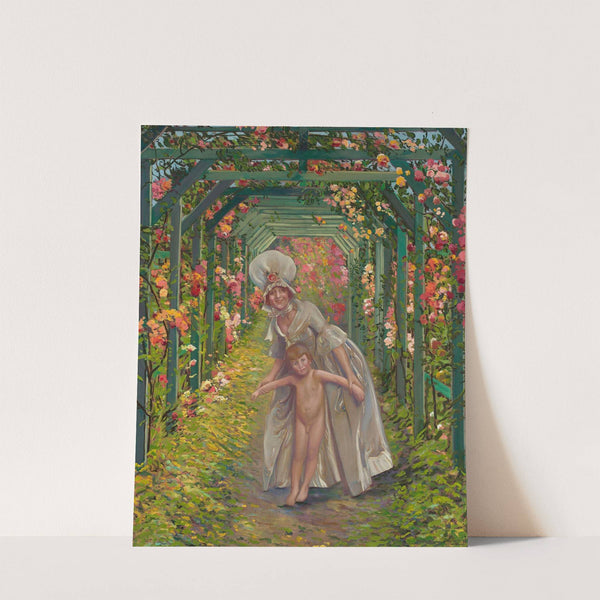 Woman with a nude boy – Summer by Leon Kamir-Kaufmann