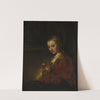 Woman with a Pink (early 1660s) by Rembrandt van Rijn