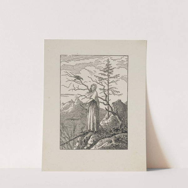 Woman with a Raven at a Precipice (1803) by Caspar David Friedrich