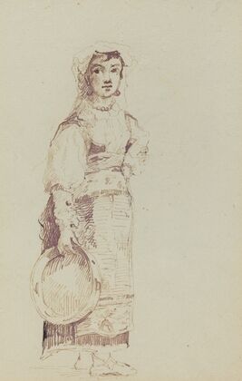 Woman with a Tambourine (verso) (c. 1860)