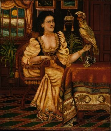 Woman with Cockatoo