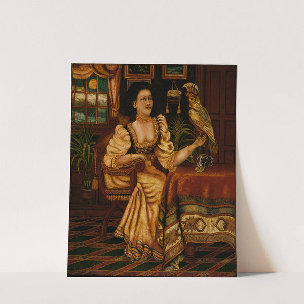 Woman with Cockatoo by Peter Oliver Foss