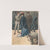 Woman with dog and two men watched by man with horse in foreround by Anonymous