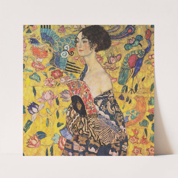 Woman with fan by Gustav Klimt