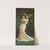 Woman with lace dress arranging yellow roses in a vase by Anonymous
