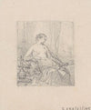 Woman with mirror