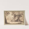 Woman with Two Dogs Seated in a Landscape by Paul van Somer