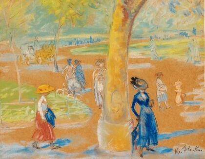 Woman with Umbrella, Washington Square