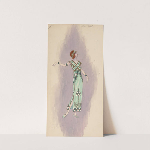 Woman&#039;s costume; Long green dress, 1 by Will R. Barnes