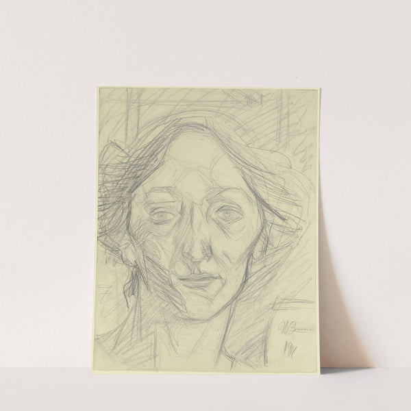 Woman&#039;s head by Umberto Boccioni