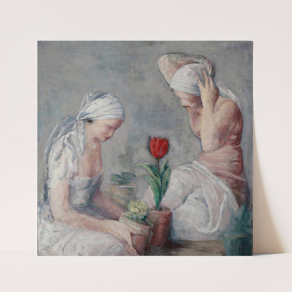 Women and Tulip (1933) by Leopold Gottlieb