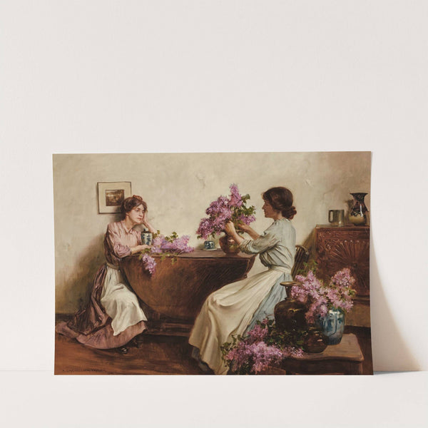 Women Arranging Flowers by Albert Chevallier Tayler