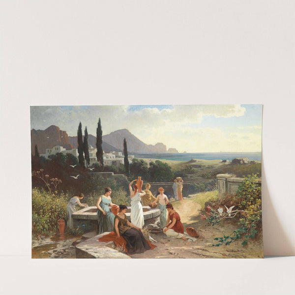 Women at the well by Albert Dreßler