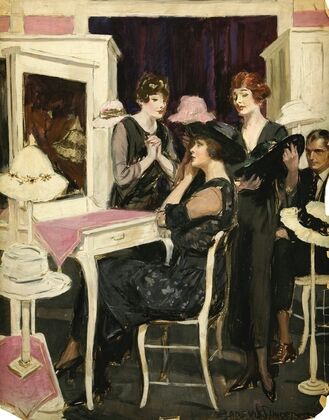 Women in a Hat Shop