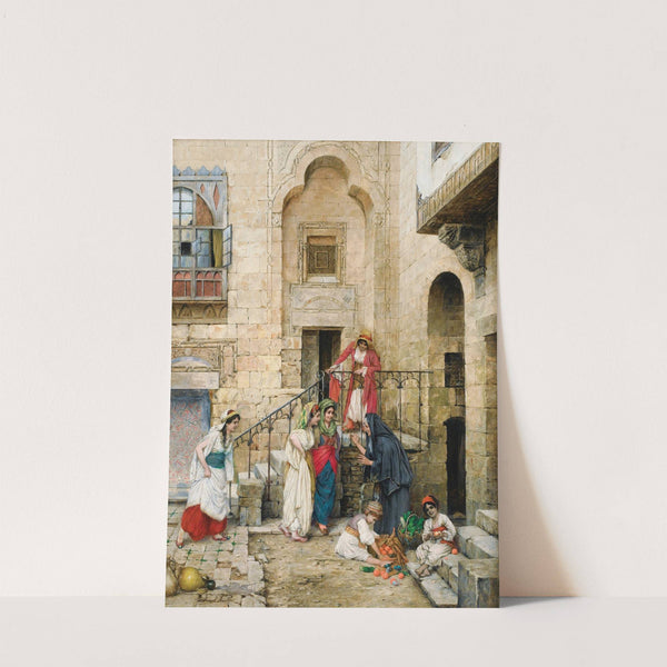 Women In An Oriental Courtyard by Daniel Israel