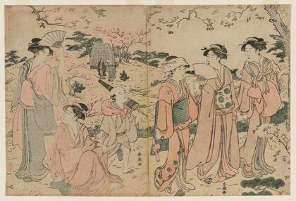 Women Viewing Cherry Blossoms at Asukayama (1780s)