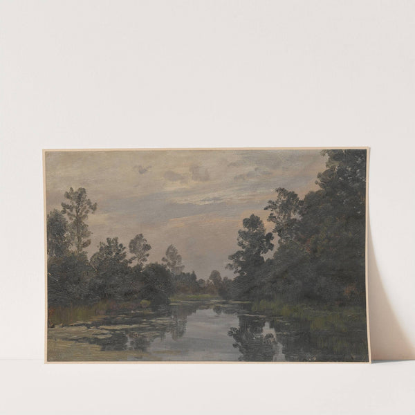 Wooded banks of the River Barycz (1850-1881) by Adolf Dressler