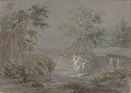 Wooded Cliffs along a Riverbank