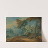 Wooded Italianate Landscape with Figures by Frans Boudewyns