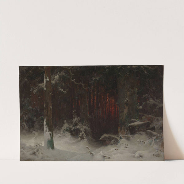 Wooded Landscape in Snow by Ludvig Munthe