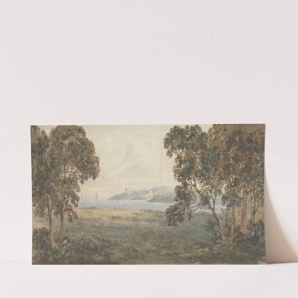 Wooded Landscape Overlooking an Estuary by William Gilpin
