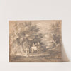 Wooded Landscape with Country Cart and Figures Walking down a Lane by Thomas Gainsborough