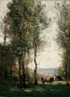 Wooded Landscape with Cows in a Clearing