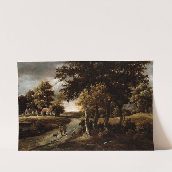 Wooded Landscape with Figures on a Path by Meindert Hobbema