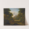 Wooded landscape with figures resting by a stream (1725) by George Lambert