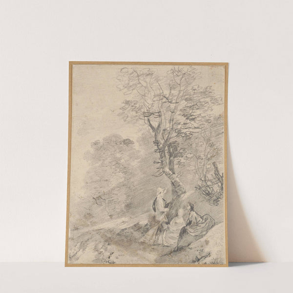 Wooded Landscape with Group of Figures by Thomas Gainsborough
