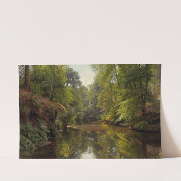 Wooded River Landscape (1913) by Peder Mørk Mønsted