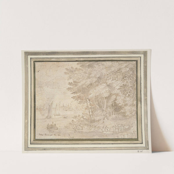 Wooded Shore with People Embarking in Boats by Jan Brueghel The Elder