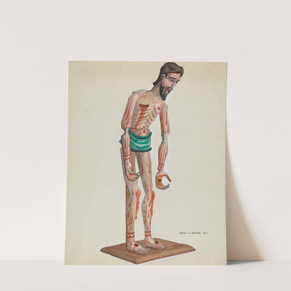 Wooden Christo, Painted (Front view) by Majel G. Claflin