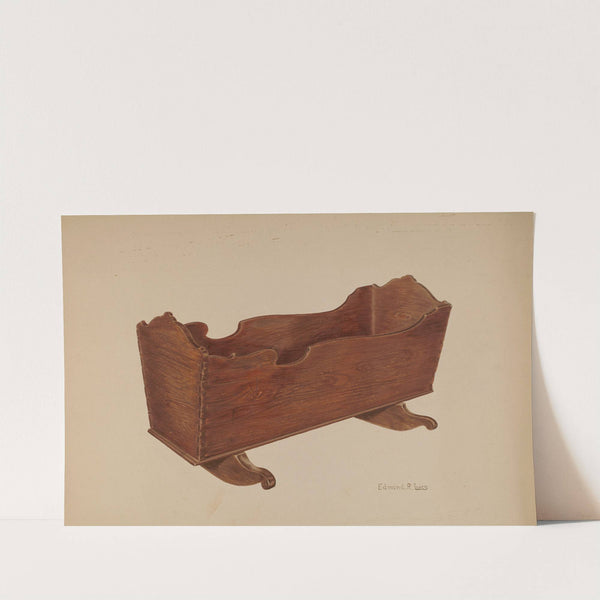 Wooden Cradle by Edmond Lorts