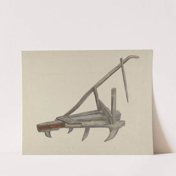 Wooden Harrow or Cultivator (c. 1937) by Wilbur M Rice