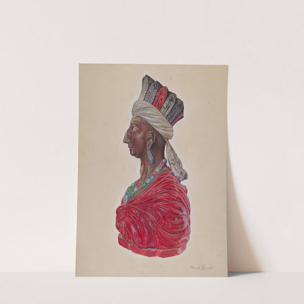 Wooden Indian Bust by David Ramage