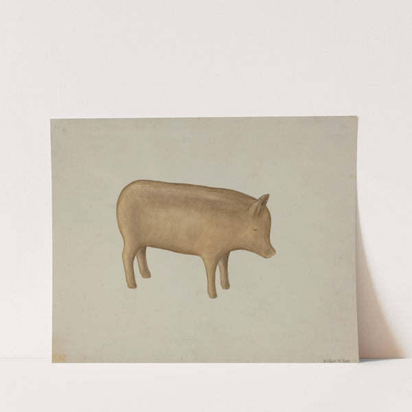 Wooden Pig (1935-1942) by Wilbur M Rice