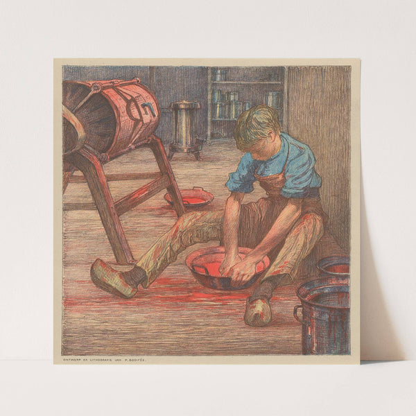 Worker in workshop by Paul Bodifée