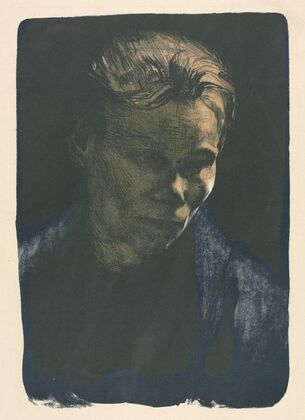 Working Woman with Blue Shawl