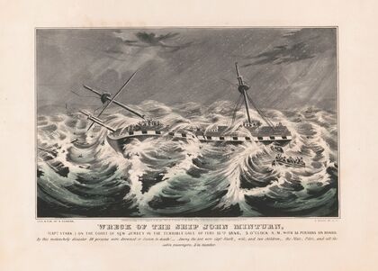 Wreck of the ship John Minturn; (Capt. Stark) on the coast of New Jersey in the terrible gale of Feby. 15th. 1846 (1846)