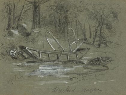 Wrecked wagon