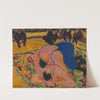 Wrestlers in a Circus (1909) by Ernst Ludwig Kirchner