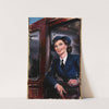 WRNS rating at railway carriage by Anonymous
