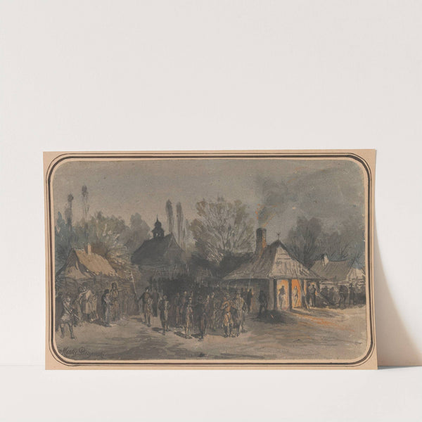 Wymarsz powstańców ze wsi w 1863 roku (1867 - 1868) by Maksymilian Gierymski