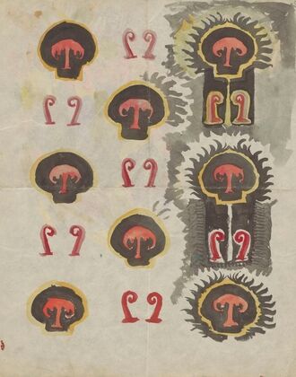 Wzory ozdobnych inicjałów ‘T’ (1908)