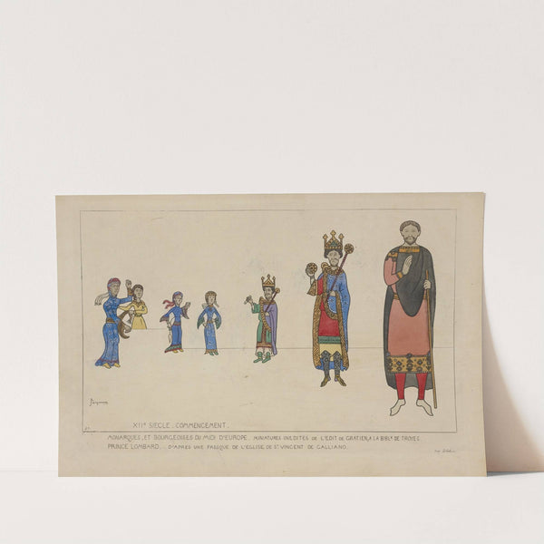 XIIe siecle. Commencement. Monarques, et bourgeoises du midi d&#039;Europe. by Raphaël Jacquemin