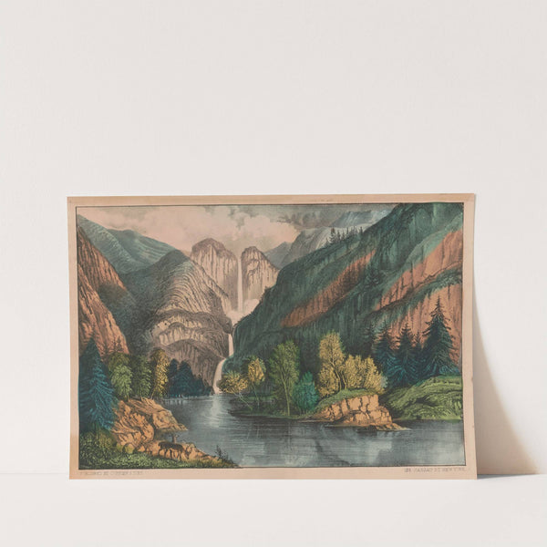 Yo-semite Falls; California by Currier & Ives.