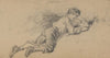 Young boy resting on the grass